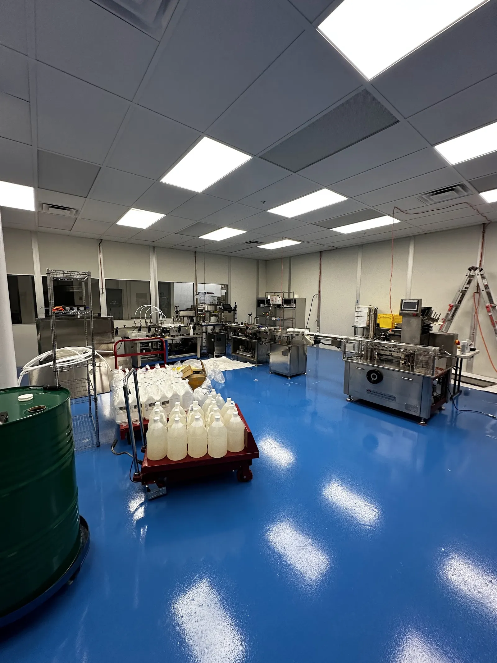 Concrete floor prepared before a coating is applied