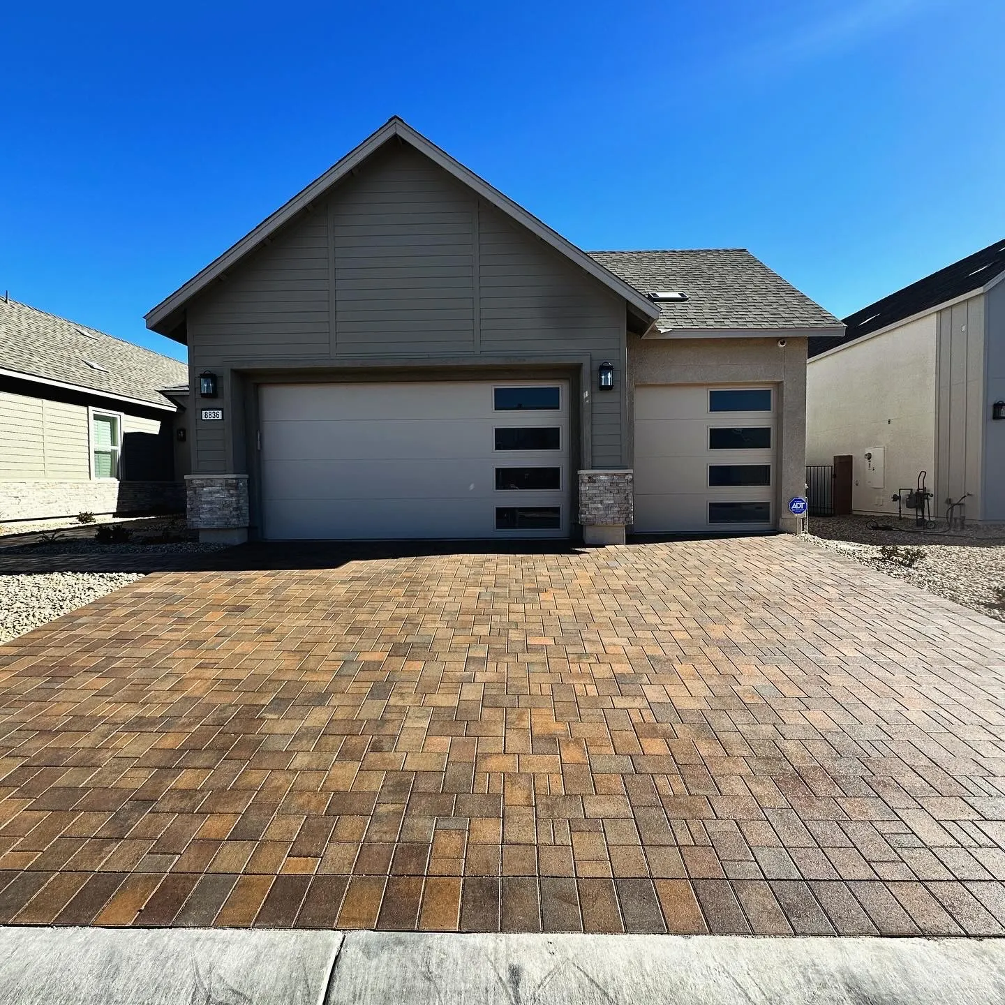 Sealed concrete driveway at a Las Vegas property