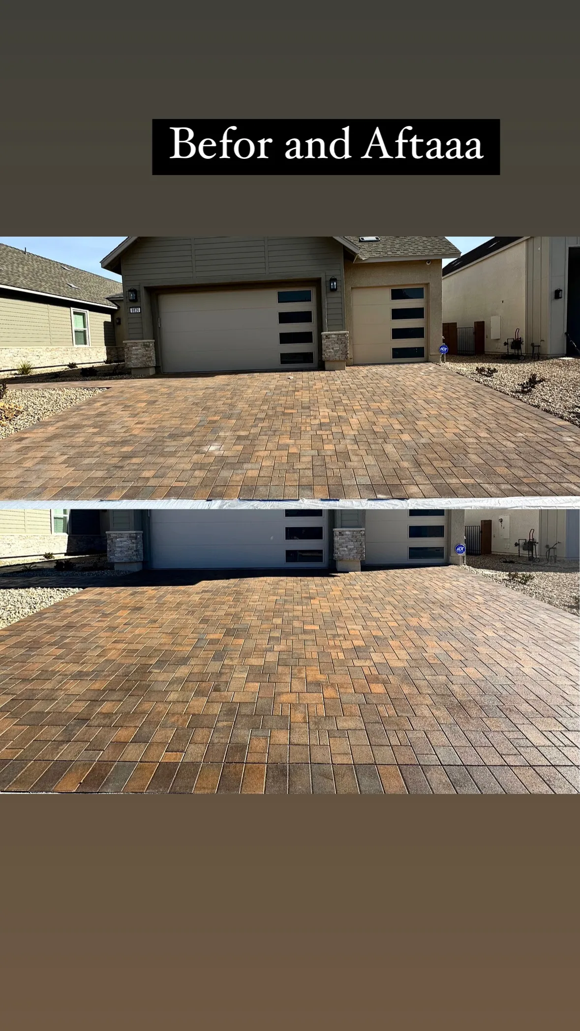 Exterior concrete surface after sealing