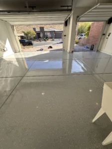 Coated garage floor in a Las Vegas home