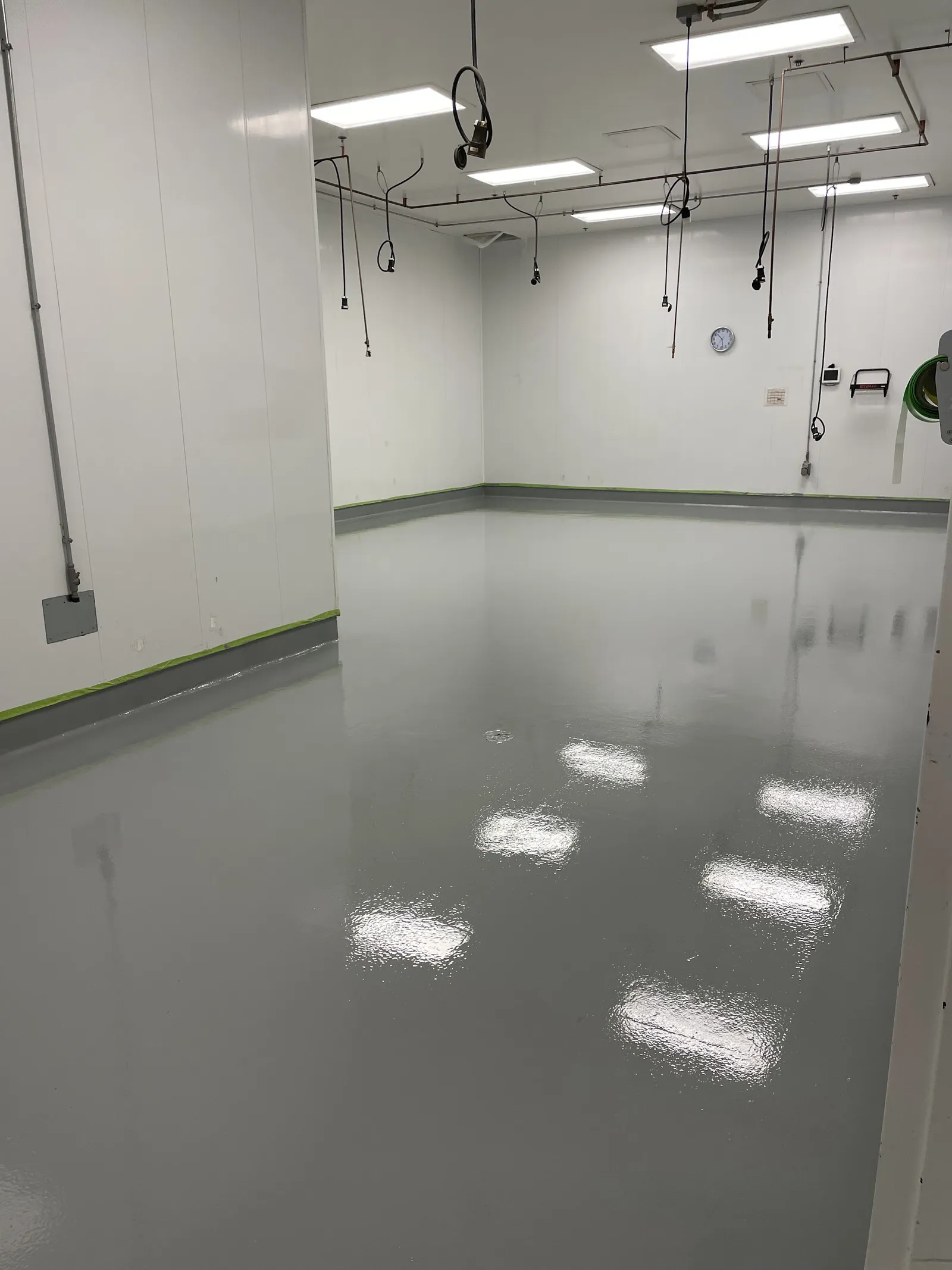 Prepared concrete surface ready for coating